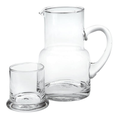 (D) 2 Piece 'Long Island' Set, Premium Quality Lead Free Crystal Pitcher and Matching Glass