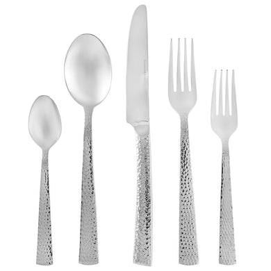 Italian Collection 'Borgata' 20-Piece Premium Surgical Stainless Steel Silverware Flatware Set 18/10, Service for 4, 24K Gold-Plated Hostess Serving Set