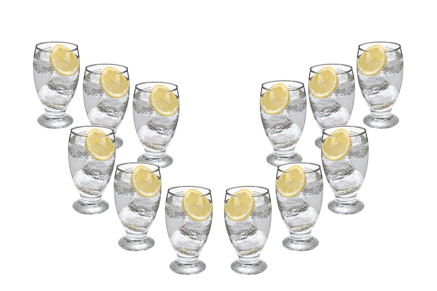 Lexington Multi-Purpose Glasses 11.75 Oz, Modern Water Goblets Set of (12)