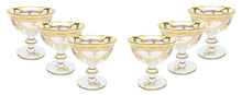 Interglass Italy Clear Crystal Compote Serving Bowl on a Stem, Vintage Design Set of 2, 6 or 12