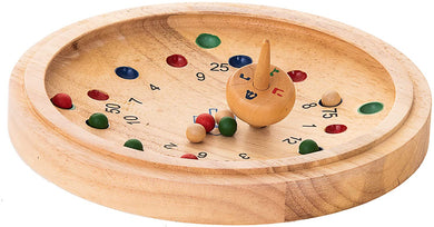 (D) Judaica Wooden Dreidel Roulette Game for Adults, Kids, Boys and Girls 9''