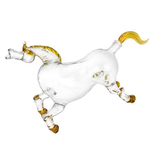 Animal Decanters Large 35-Oz Horse Derby Glass Figurine, Mouthblown Carafe