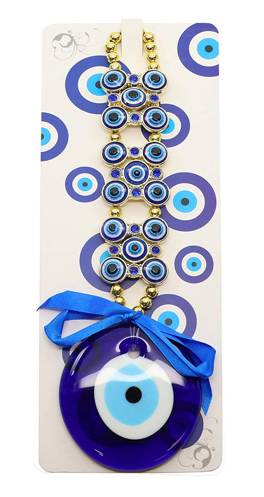 Denizli Evil Eye "Jewel" Hanging Medallion, Feng Shui Home Decoration