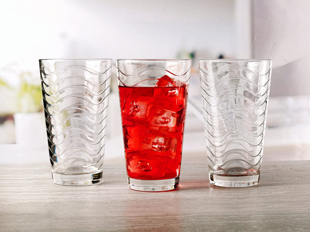 (D) Drinking Glasses Set of 8, Cocktail Sets For The Home, Modern Design,  Clear