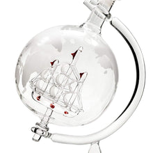 'Ship' Handmade Liquor Etched Globe Decanter 35 Oz and Diamond Glasses Mega Set