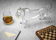 Animal Decanters Large 35-Oz Roaring Tiger Glass Figurine Mouthblown Carafe