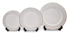 Royalty Porcelain Innocence 20pc White and Gold Dinnerware Set, 24K Gold-Plated