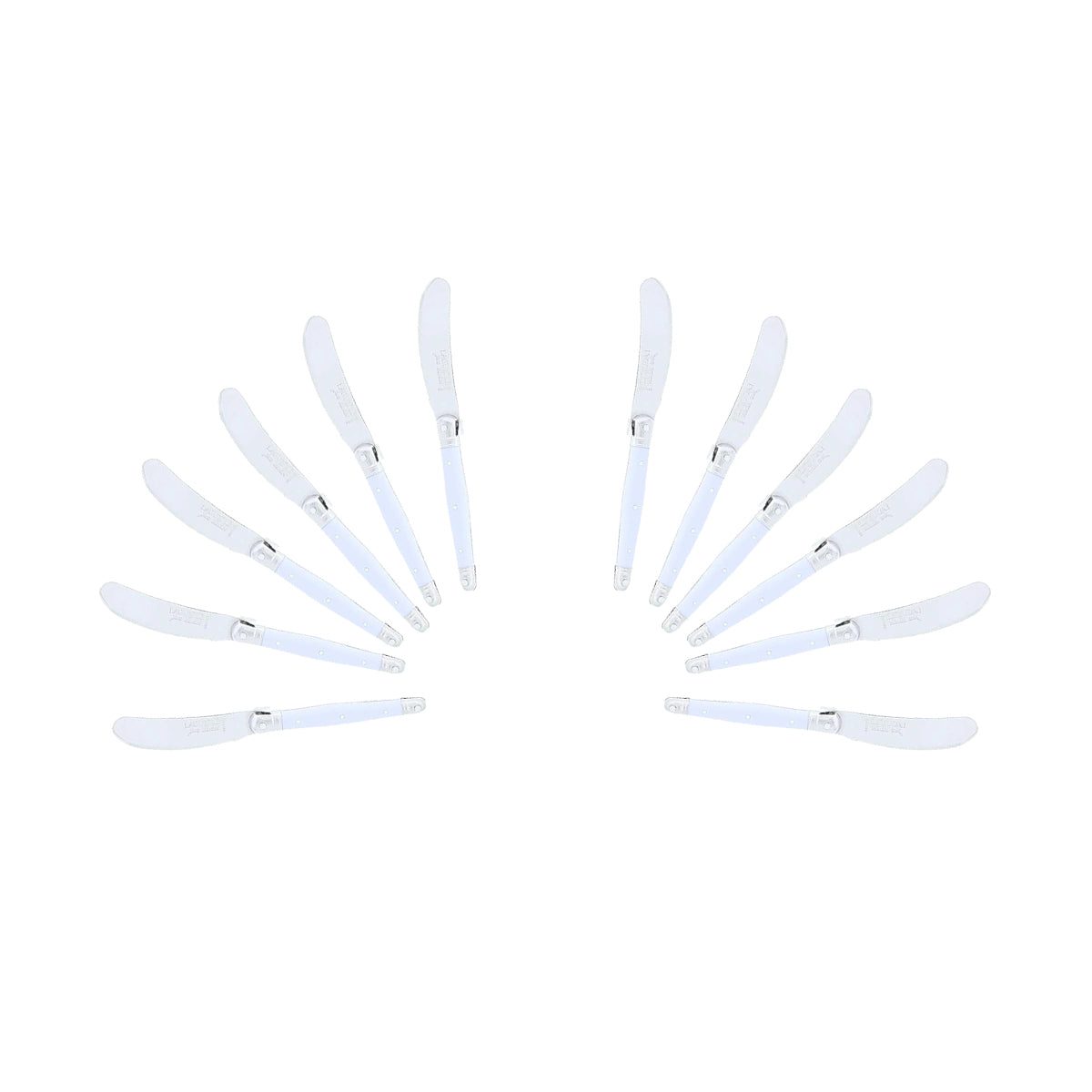 (D) Cheese Knives Butter Spreader Stainless Steel Knife Set Laguiole (12, Lavender)