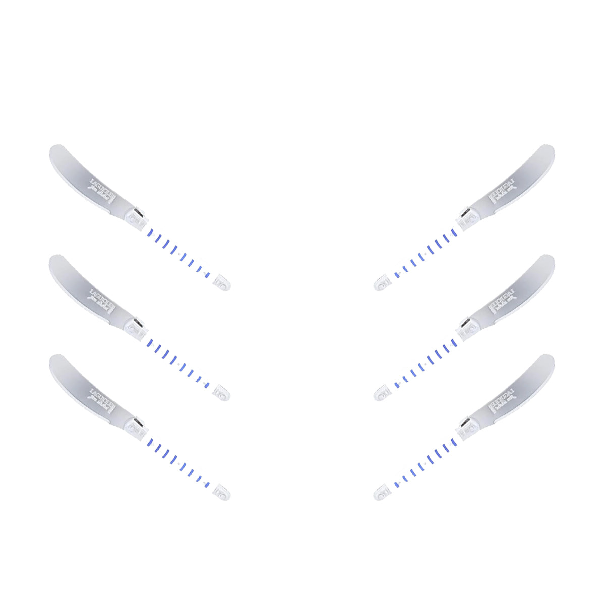 (D) Cheese Knives Butter Spreader Stainless Steel Knife Set Laguiole (6, Mariniere)