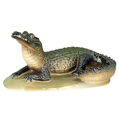 (D) Royalty Porcelain Lomonosov Animal Figurine Crocodile 8 Inch
