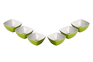 (D) Judaica Green Mah Jongg Bow in Melamine 5.5x2.75'' Set of 6