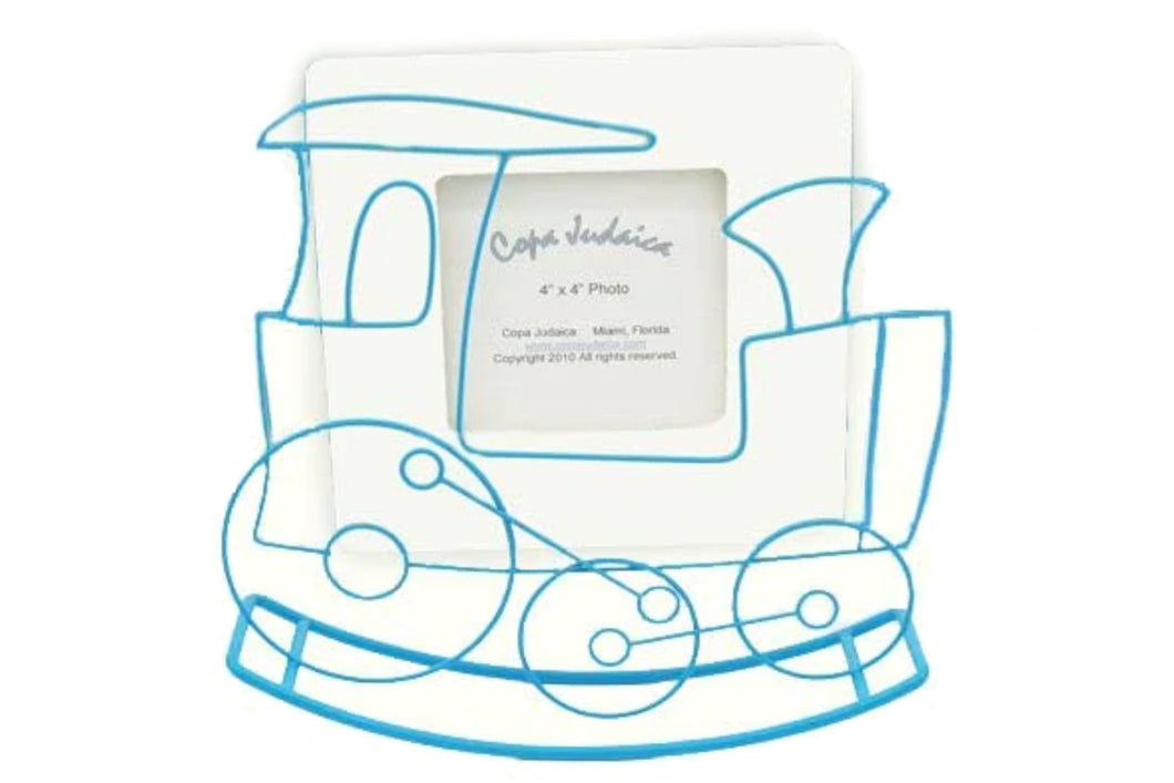 (D) Judaica Wire Photo Picture Frame For Kids Baby Nursery Decor (Blue)