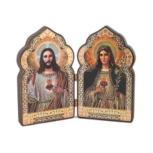 (D) Handcrafted Miniature Church Dome Diptych - 4 Inch Wooden Sculpture with Cross Design for Travel or Home Display (4 Styles)