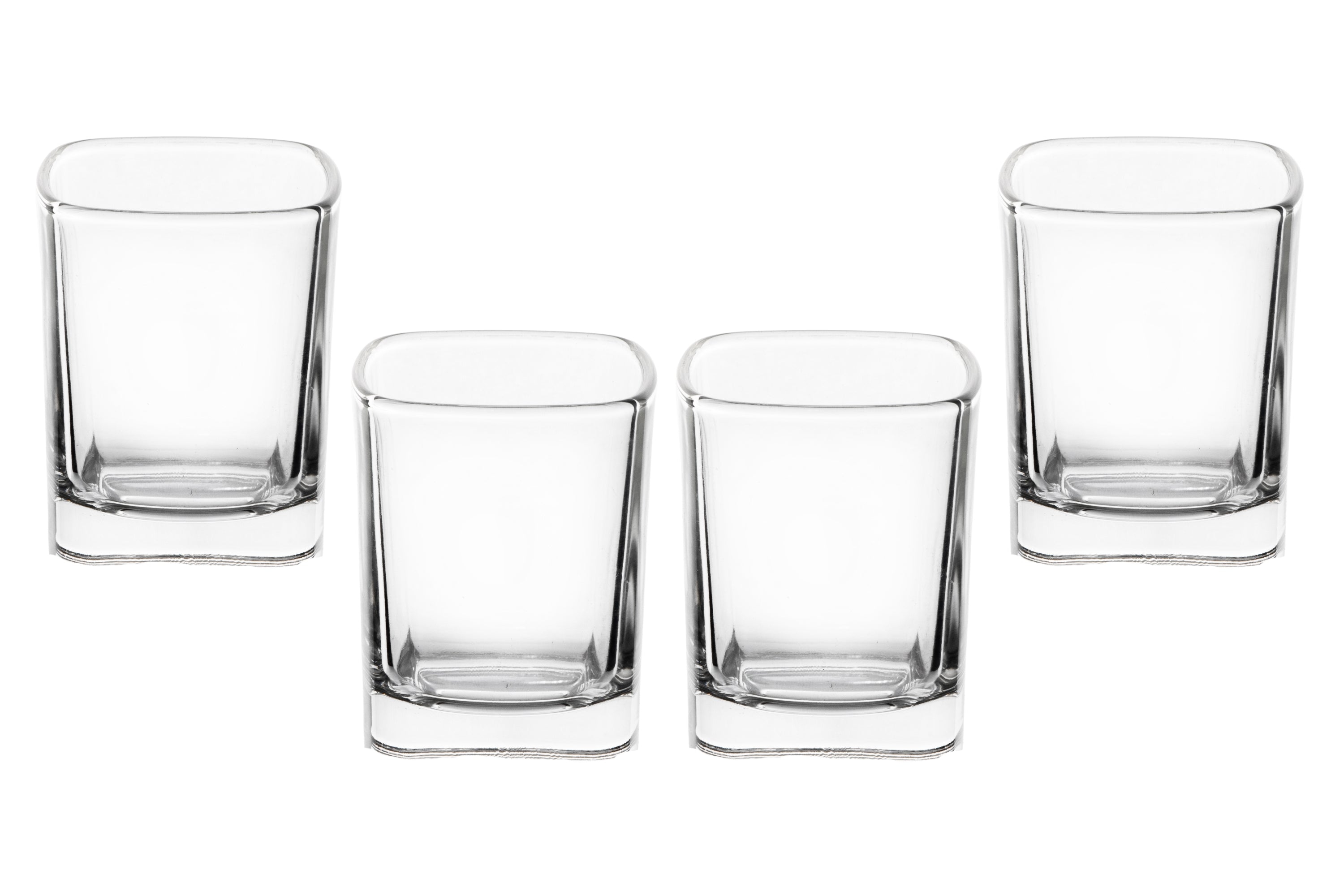 GIFTS PLAZA Shot Glasses - 2 oz. Square Shot Glass with Heavy Base - Crystal Clear Drinking Glass for Tequila, Espresso Martini and Drinks - Gift for Men, Father's Day Gift