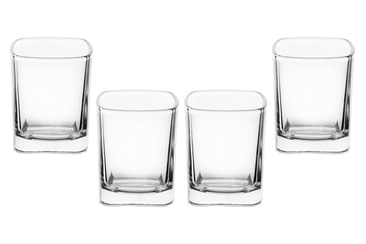 GIFTS PLAZA Shot Glasses - 2 oz. Square Shot Glass with Heavy Base - Crystal Clear Drinking Glass for Tequila, Espresso Martini and Drinks - Gift for Men, Father's Day Gift