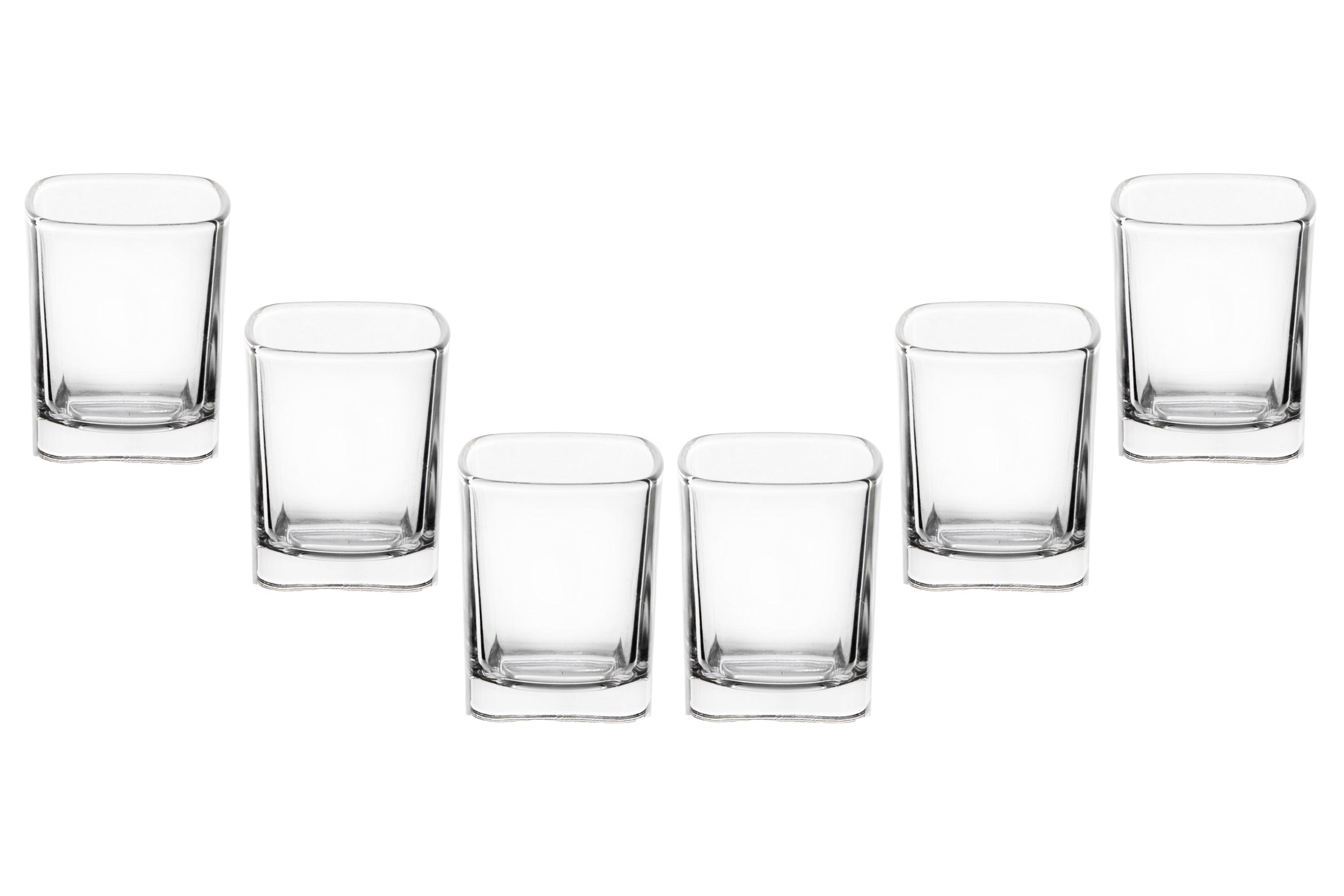 GIFTS PLAZA Shot Glasses - 2 oz. Square Shot Glass with Heavy Base - Crystal Clear Drinking Glass for Tequila, Espresso Martini and Drinks - Gift for Men, Father's Day Gift