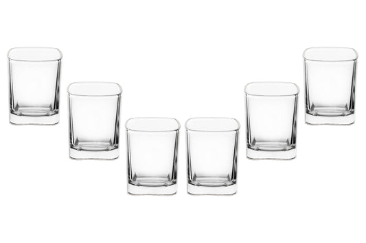 GIFTS PLAZA Shot Glasses - 2 oz. Square Shot Glass with Heavy Base - Crystal Clear Drinking Glass for Tequila, Espresso Martini and Drinks - Gift for Men, Father's Day Gift