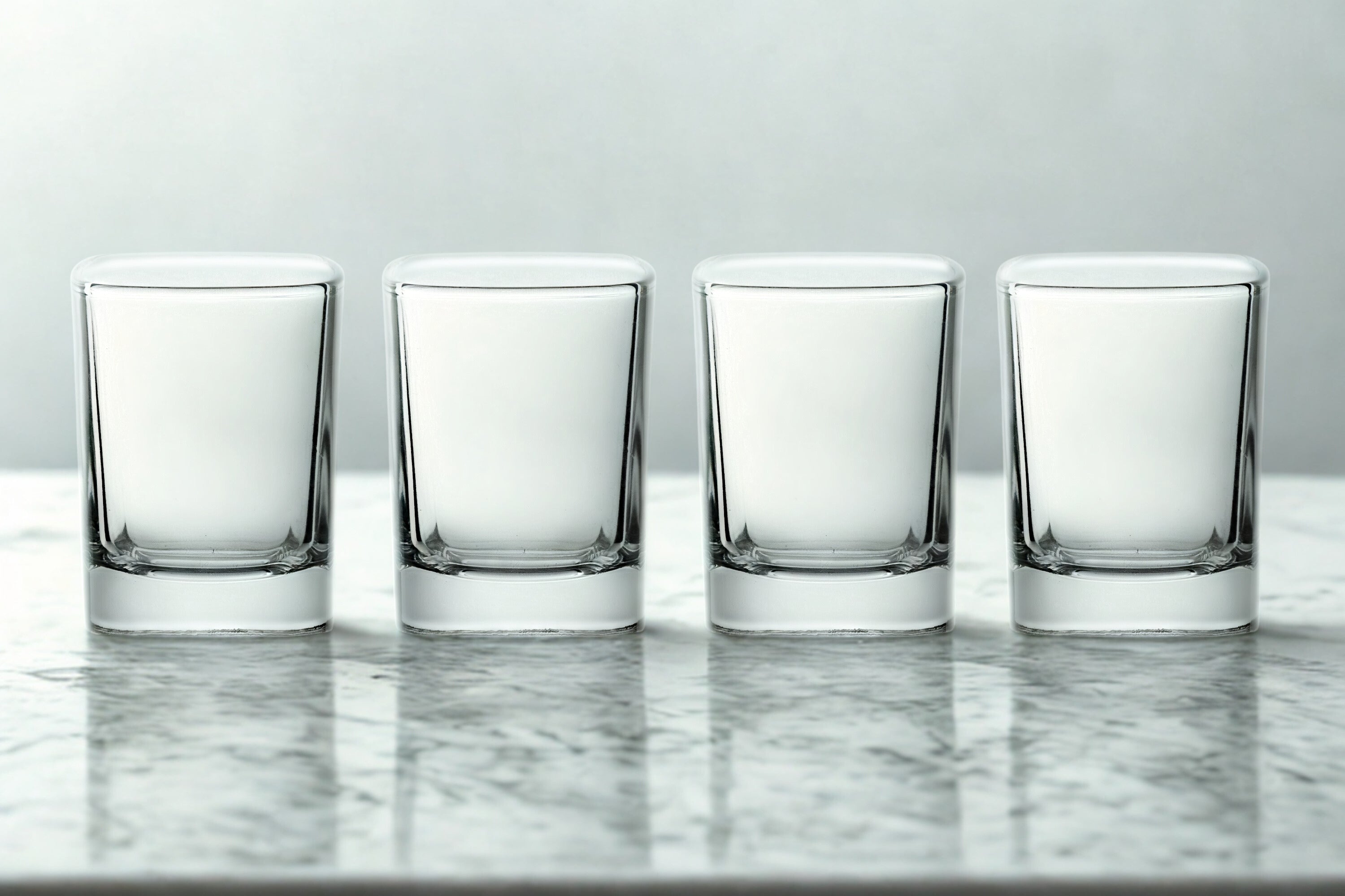 GIFTS PLAZA Shot Glasses - 2 oz. Square Shot Glass with Heavy Base - Crystal Clear Drinking Glass for Tequila, Espresso Martini and Drinks - Gift for Men, Father's Day Gift