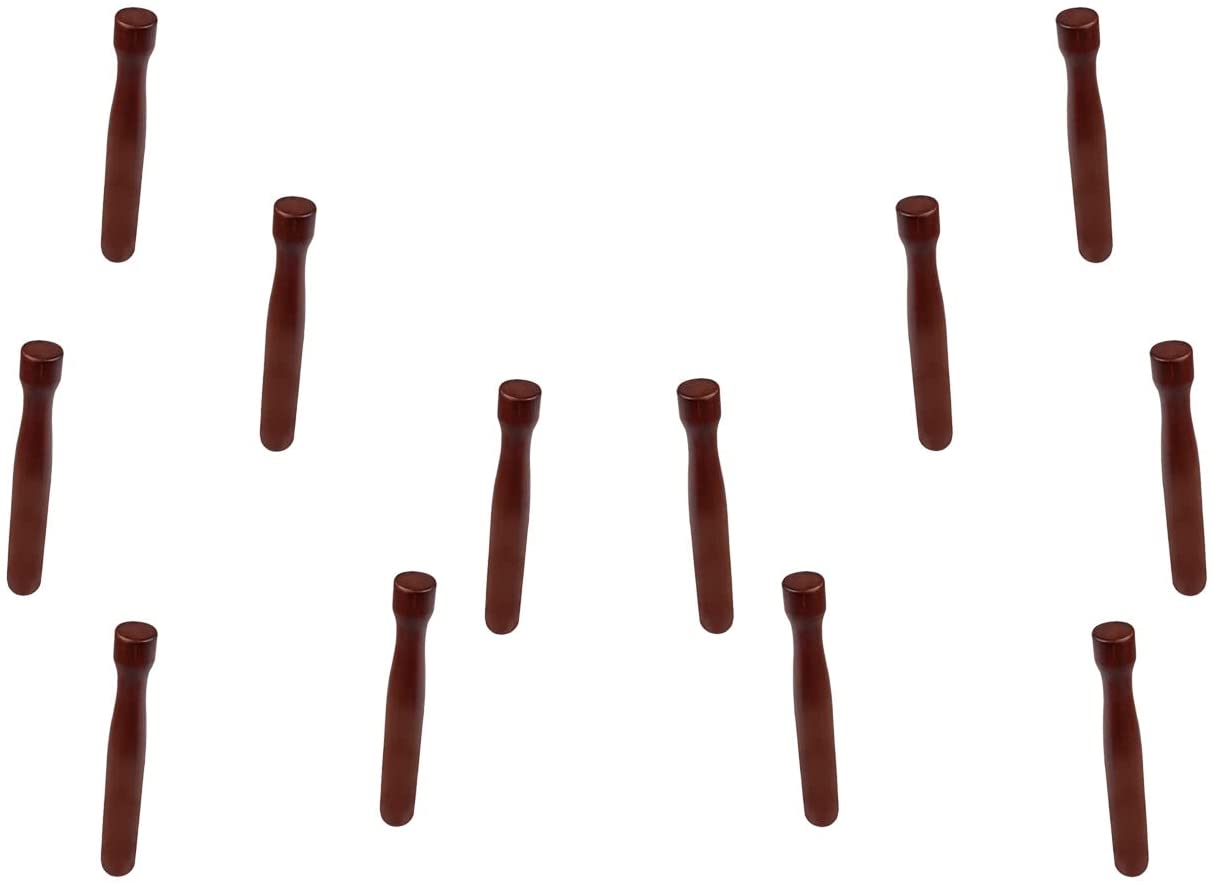 8" Bar Muddler with Flat Head, Lacquered Walnut Wood