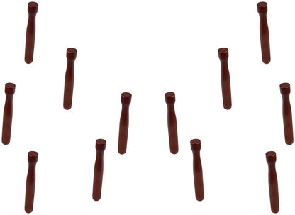 8" Bar Muddler with Flat Head, Lacquered Walnut Wood