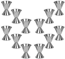 Measured Alcohol Jiggers 3/4 and 1 1/2 Size, Barware Set of 1, 2, 6, or 12 Pieces
