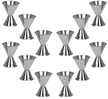 Measured Alcohol Jiggers for 1 and 2 oz Size, Barware Set of 1, 2, 6, or 12