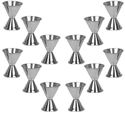 Measured Alcohol Jiggers for 1 and 2 oz Size, Barware Set of 1, 2, 6, or 12