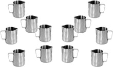 Frothing Milk Pitcher, Stainless Steel, Mirror Finish, Barware 12 oz Set of 1, 2, 6, or 12