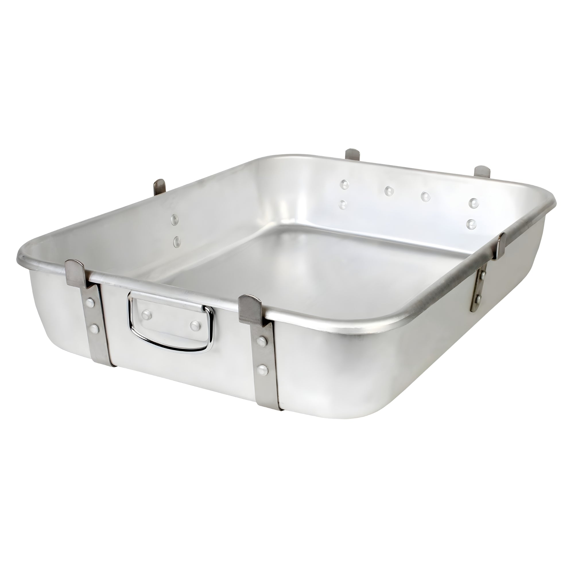 Heavy Duty Aluminum Roasting Pan with Optional Straps and Lugs