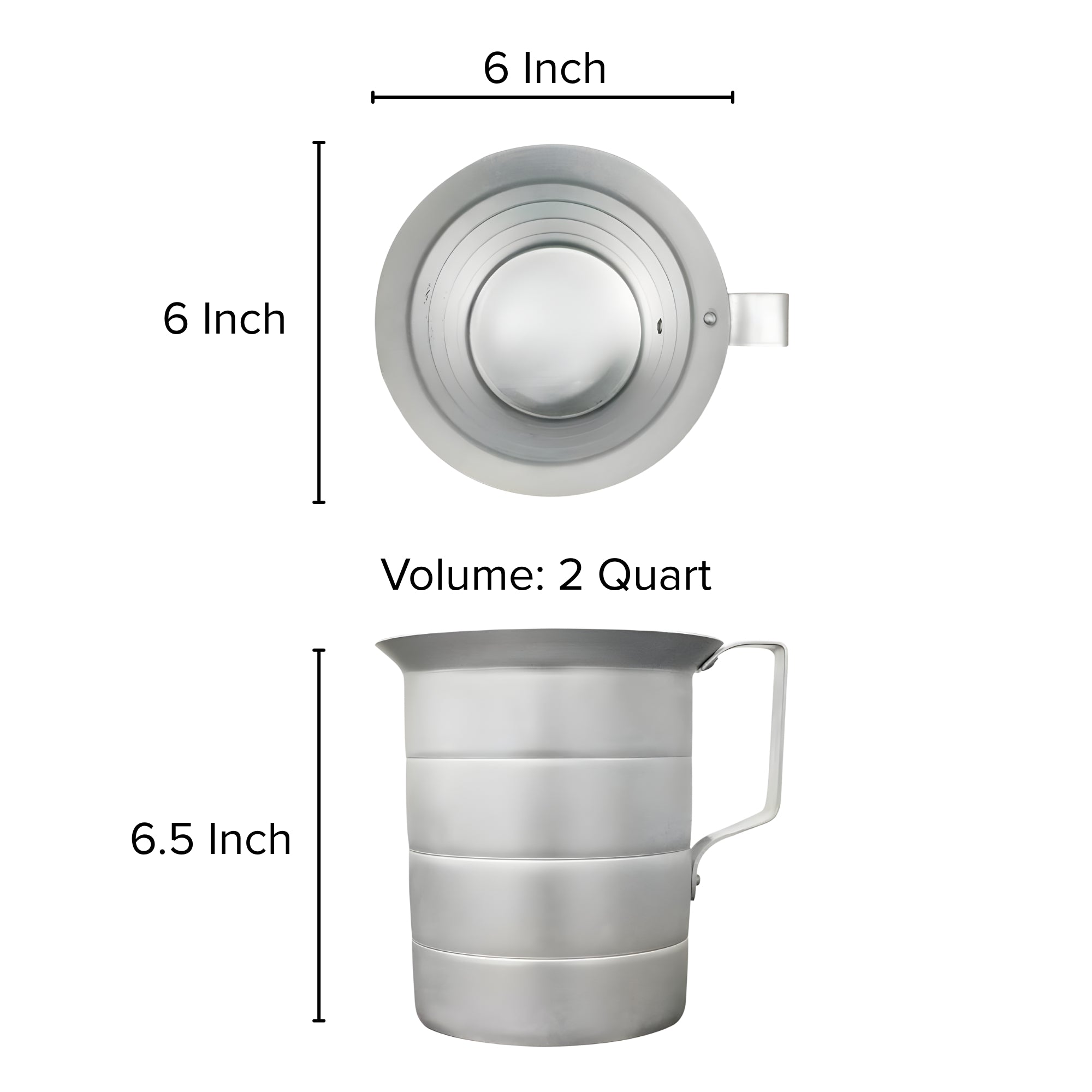 Heavy Duty Aluminum Liquid Measuring Cup with Handle