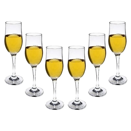 Champagne Flutes – 7 Ounce Clear Stemmed Vintage Crystal Glassware – Perfect Drinking Glasses for Wine, Cocktails, Martini, Margarita, and Bar Set Essentials