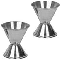 Measured Alcohol Jiggers 1/2 and 1 oz Size, Barware Set of 1, 2, 6, or 12 Pieces