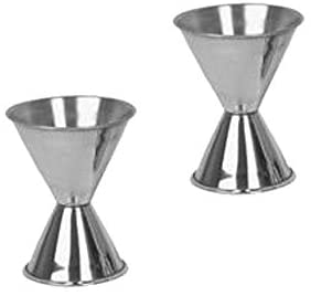 Measured Alcohol Jiggers for 1 and 2 oz Size, Barware Set of 1, 2, 6, or 12