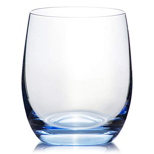 Bohemia Collection Rainbow Set of 6 Beverage Tumbler Multi Colored Glasses 10oz