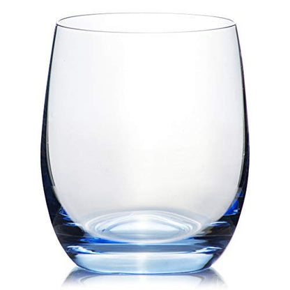 Bohemia Collection Rainbow Set of 6 Beverage Tumbler Multi Colored Glasses 10oz