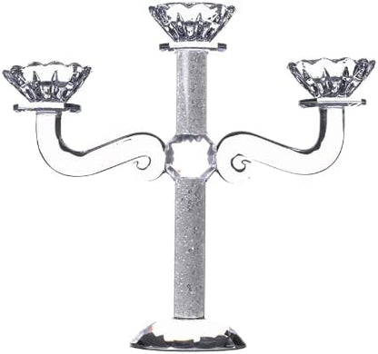 Judaica Crystal Candelabra 3 Arms