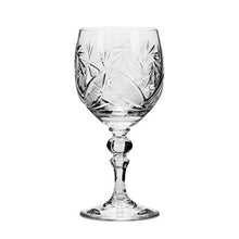 Set of 6 Hand Made Vintage Crystal Wine Glasses 8.8 oz