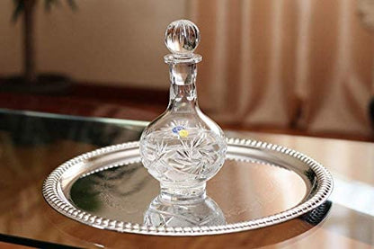 Russian Cut Crystal Vodka Decanter Carafe, 12 oz, Vintage USSR