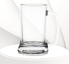 GIFTS PLAZA Beer Mugs Set of 4 - Crystal Clear Drinking Glass, 16 Ounce - Glassware Mugs with Handle for Coffee, Juice, Water and Beverages - Ideal Gift for Him or Her (4)