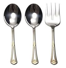 Italian Collection 'Seashell' 75-Piece Premium Surgical Stainless Steel Silverware Flatware Set 18/10, Service for 12, 24K Gold-Plated Hostess Serving Set in a Case