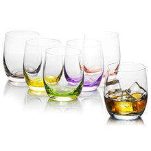 Bohemia Collection Rainbow Set of 6 Beverage Tumbler Multi Colored Glasses 10oz