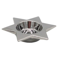 (D) Tealight Candle Holder Star Shaped Silver Holder for Centerpieces
