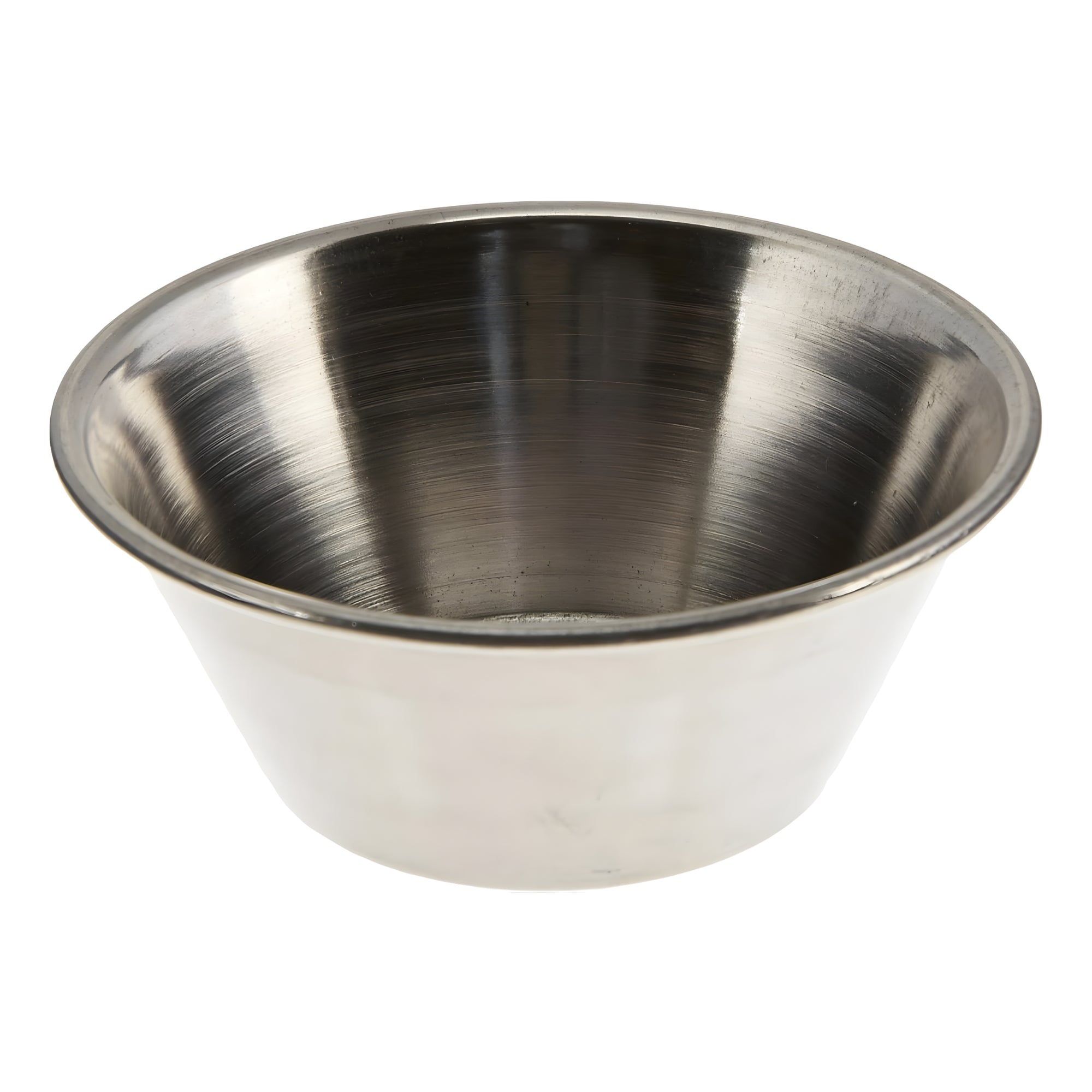 Stainless steel sauce cups with hammered finish, set of 24 stackable 1.5 oz portion cups