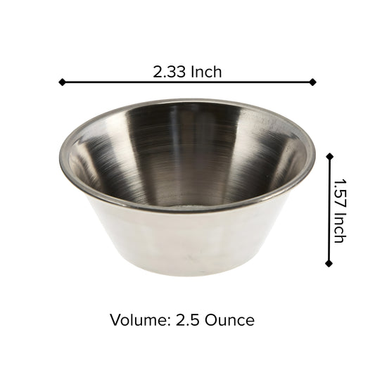 Stainless Steel Sauce Cup 2.5 Ounces