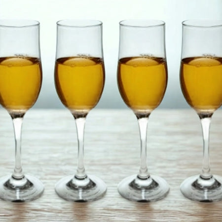 Champagne Flutes – 7 Ounce Clear Stemmed Vintage Crystal Glassware – Perfect Drinking Glasses for Wine, Cocktails, Martini, Margarita, and Bar Set Essentials