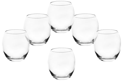 GIFTS PLAZA Elegant Drinking Glasses 12.5 Ounce - Crystal Clear Glassware for Wine, Water, Juice and Beverages - Stemless Glass for Home, Kitchen and Bar