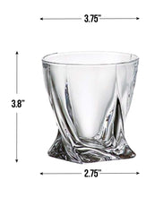 Double Old Fashioned Diamond Glasses - 10 Ounce Old Fashioned Liquor Glass for Whiskey and Cocktails, Set of 2