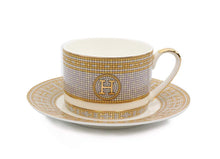 Royalty Porcelain 12-pc Tea or Coffee Cup Set for 6, Mosaic, Bone China