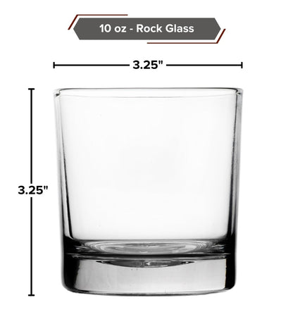 Old Fashioned Glasses - 10 Ounce, Rocks Glassware for Serving Spirits, Cocktails, Whiskey and More - Ideal for Bar, Kitchen or as a Thoughtful Gift