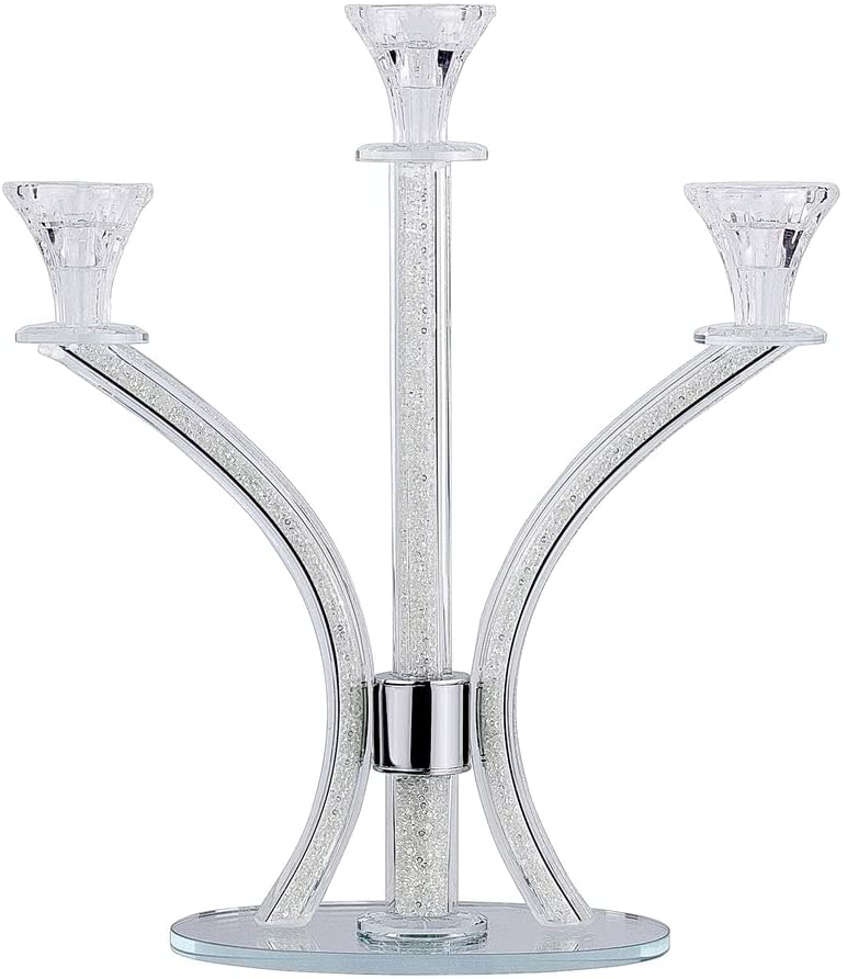 Judaica Crystal Candelabra 3 Arms